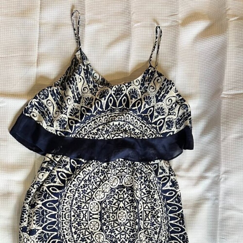 Blue and White Pink Owl Maxi Dress Lightweight Material J